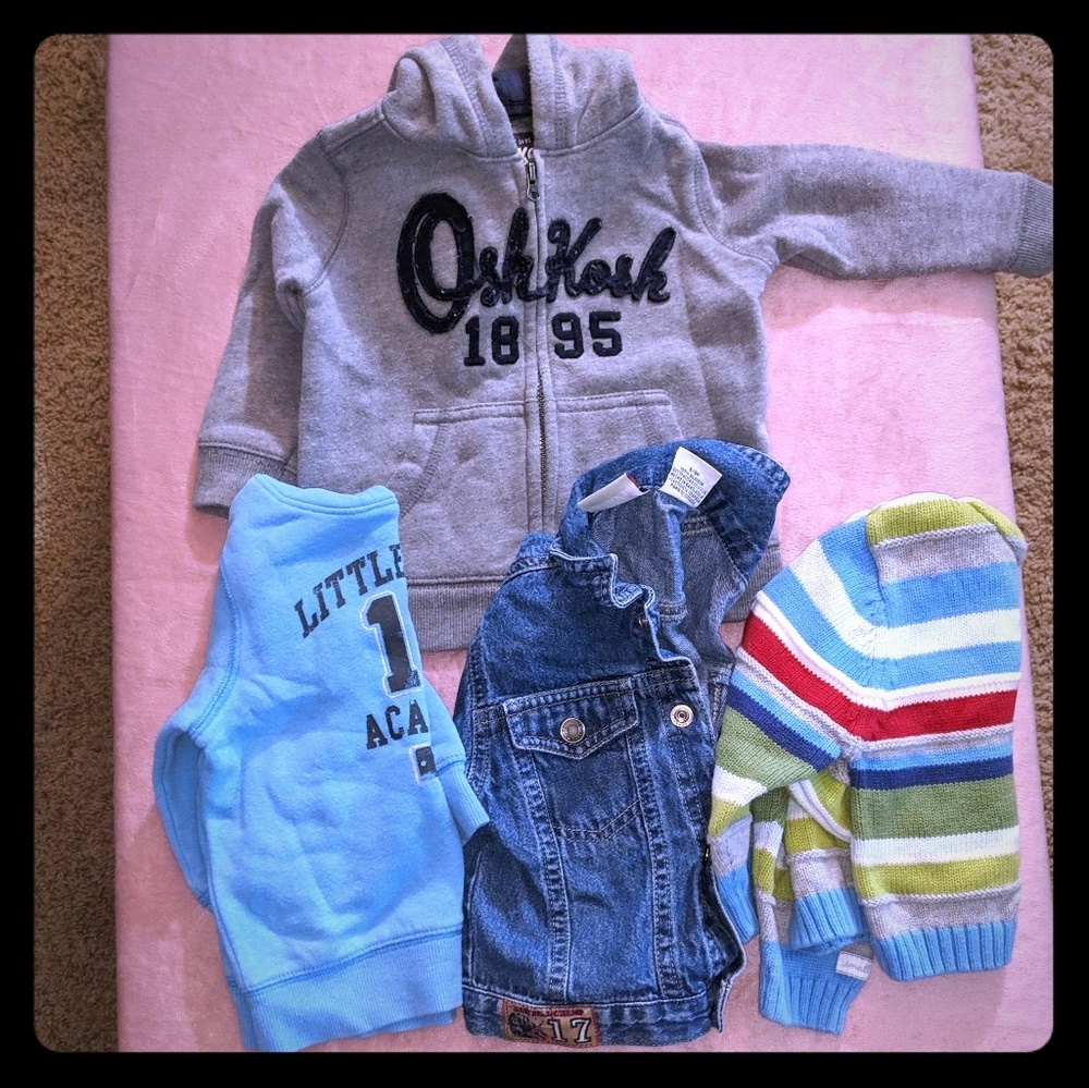 Boys 6-9 month jacket/sweatshirt bundle!